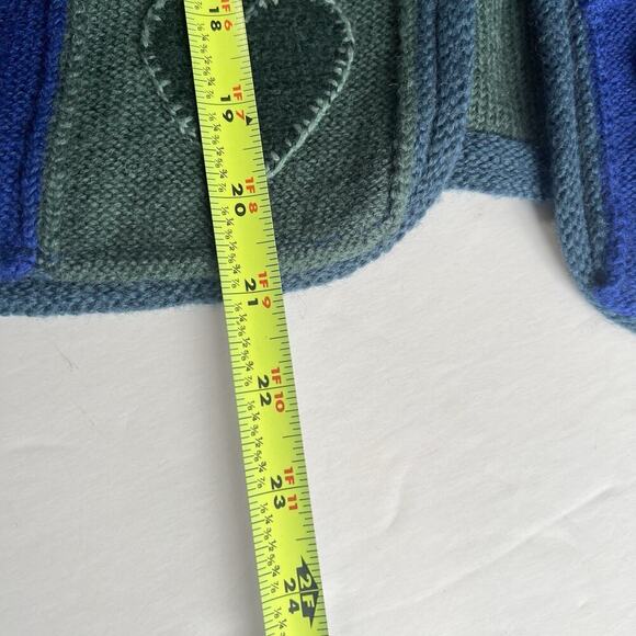 VTG April Cornell Cardigan Sweater Womens M / L Wool Knit Patchwork Embroidered - Picture 12 of 12
